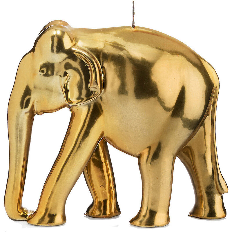 WIEDEMANN Wiedemann BIG Edition dekorative Kerze Elefant goldfarben goldfarben