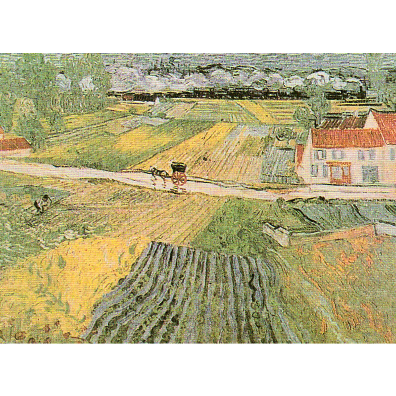 Bild Kunstdruck V. van Gogh Landschaft bei Auvers 80/60 cm HOME AFFAIRE bunt