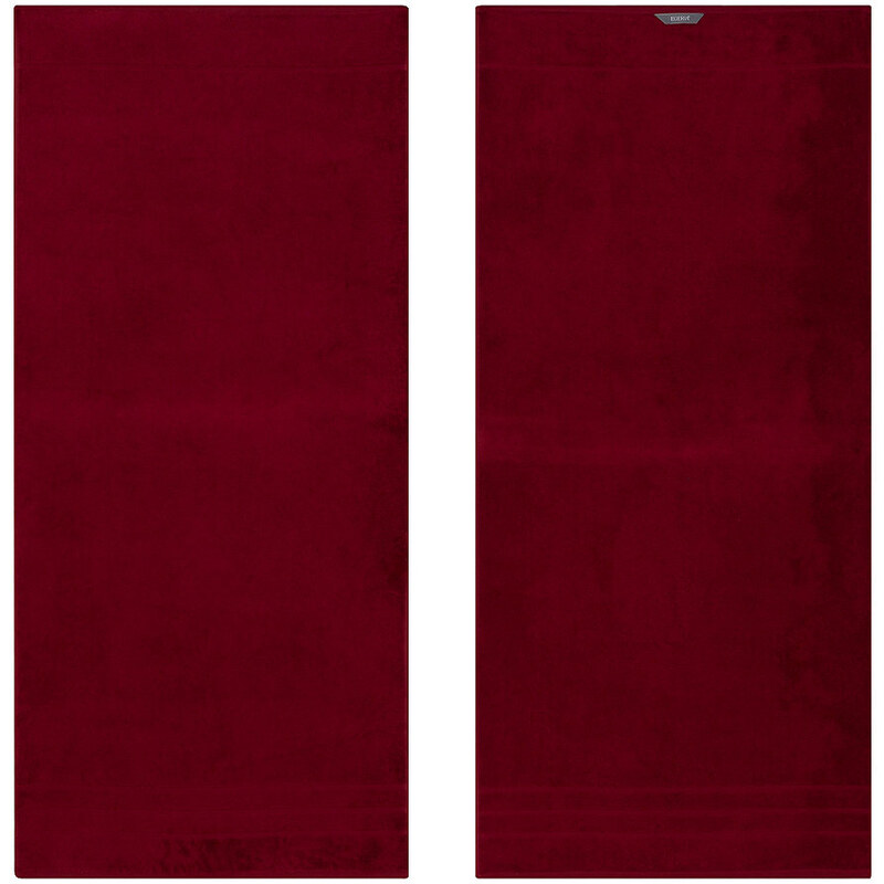 Egeria Badetuch Prestige in Uni mit Bordüre rot 1x 75x160 cm