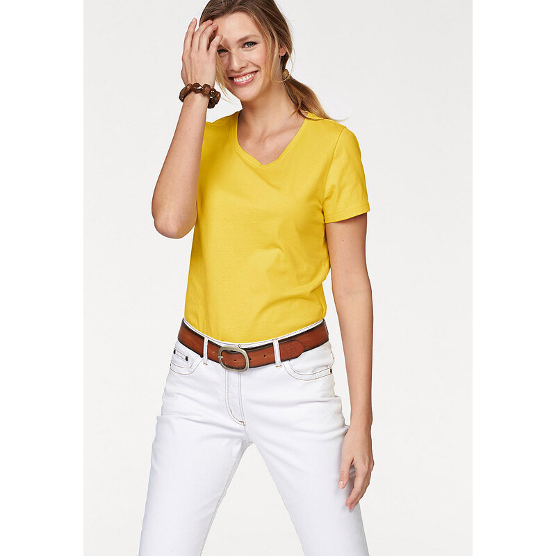 Cheer Damen T-Shirt (Packung 2 tlg. 2er-Pack) gelb 34,36,38,44