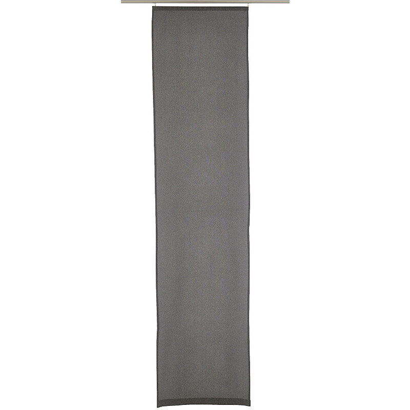 Elbersdrucke Schiebegardine LINO mit Klettband (1 Stück ohne Zubehör) grau H/B: 245/60 cm