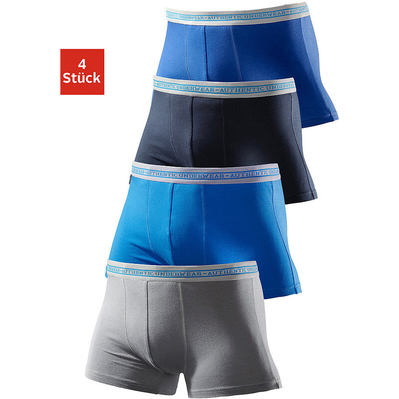 Authentic Underwear Microfaser-Boxer (4 Stück) coole Boxer in tollen Farbpackungen Authentic Underwear Le Jogger Farb-Set 3,4,5,6,7,8,9