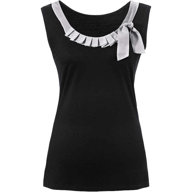 Damen Shirttop mit Rundhals-Ausschnitt Ambria schwarz 36,38,40,42,44