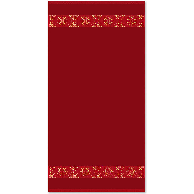 Handtücher Sterne mit abgesetzter Bordüre Dyckhoff rot 2x 50x100 cm