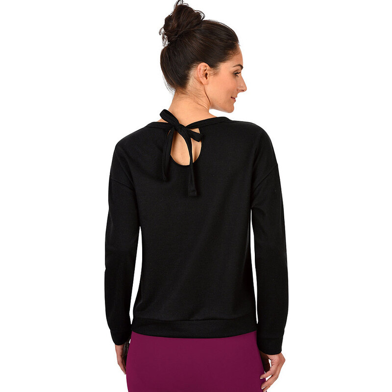 Damen TRIGEMA Sweatshirt mit Schleife TRIGEMA schwarz L,M,S,XL,XS,XXL