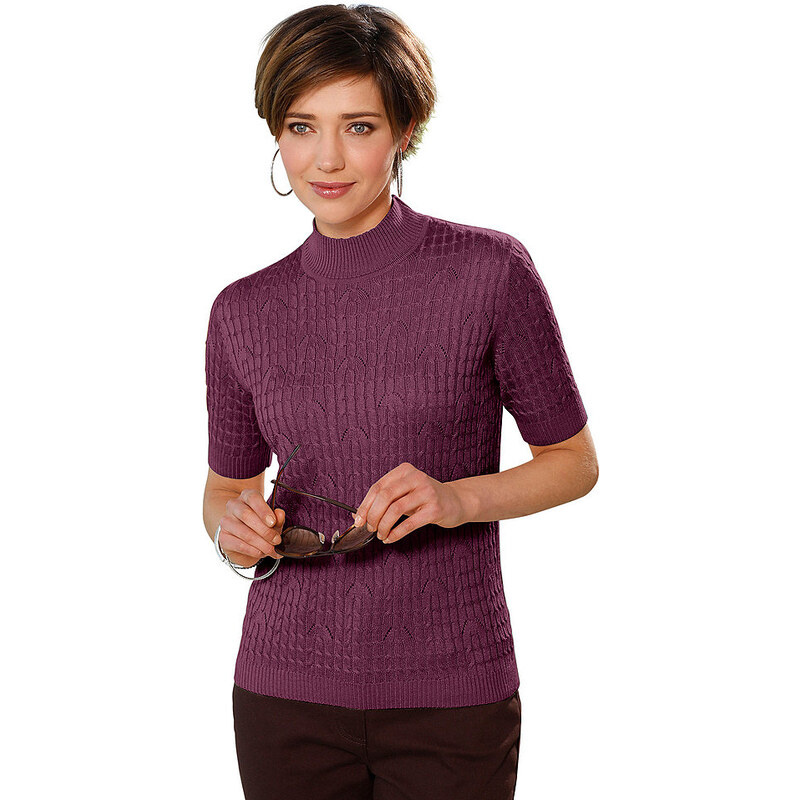 Damen Collection L. Pullover mit Strickmuster COLLECTION L. rot 38,40,42,44,46,48,50,52,54