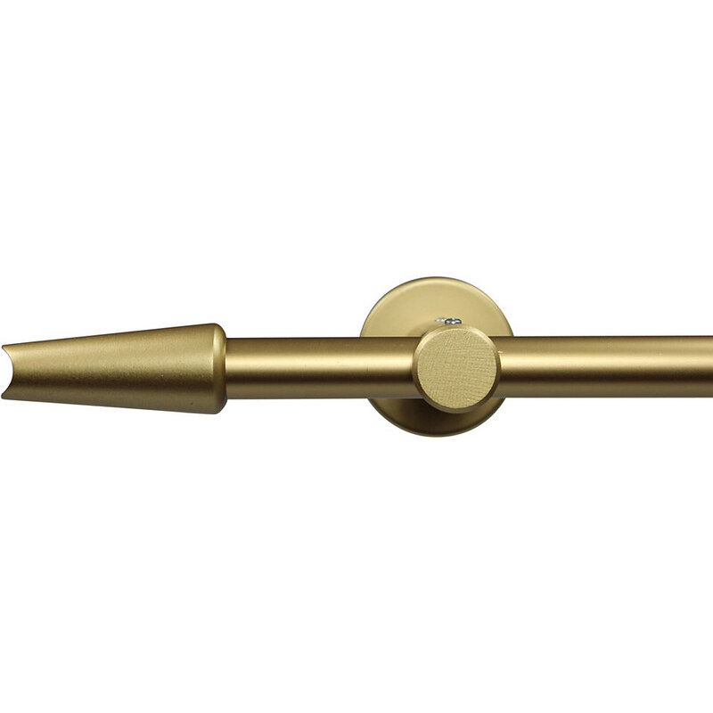 Gardinenstange nach Maß Ø 20 mm Fit ohne Ringe mit geschlossenem Träger Garesa goldfarben