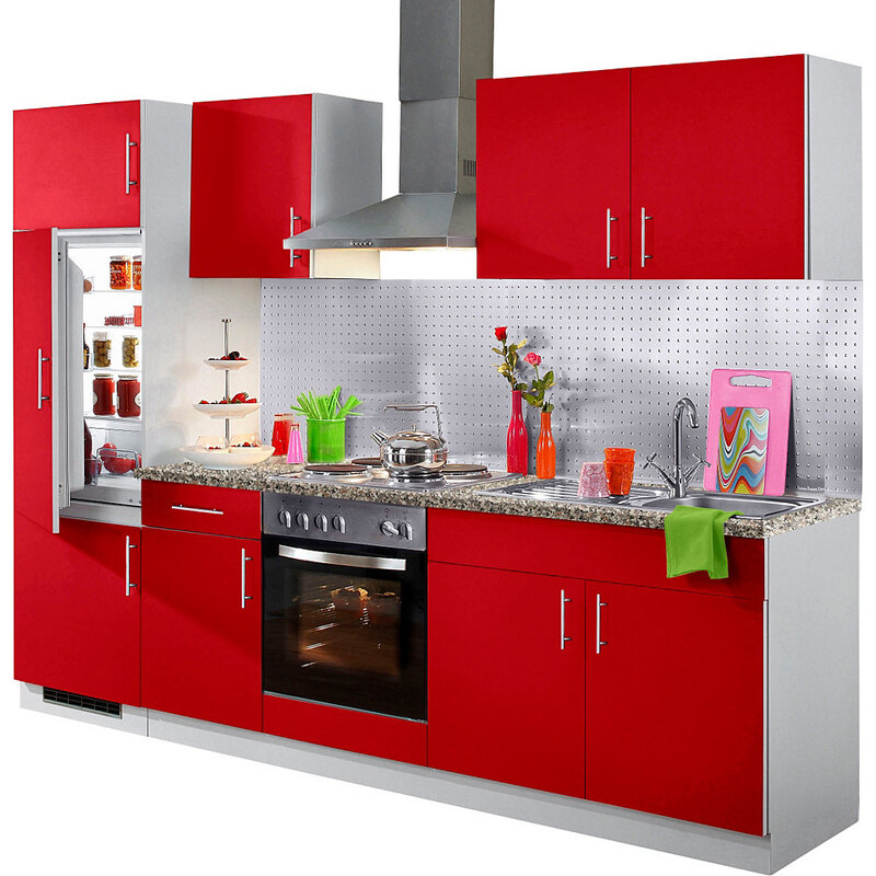 Küchenzeile Kiel Breite 270 cm Baur rot