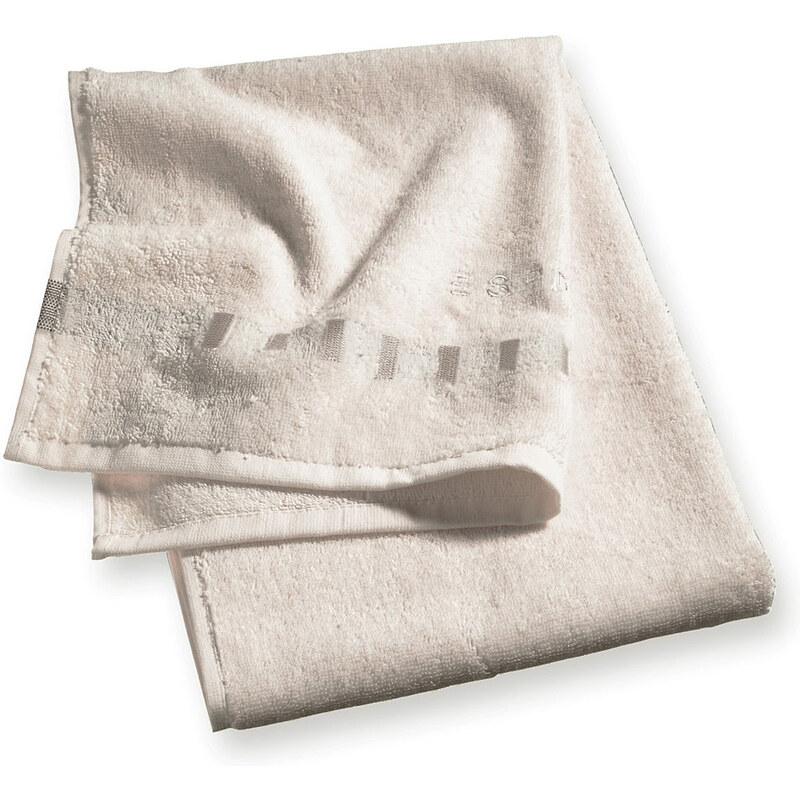 Esprit Home Handtücher Solid mit Bordüre aus Rechtecken natur 2x 50x100 cm