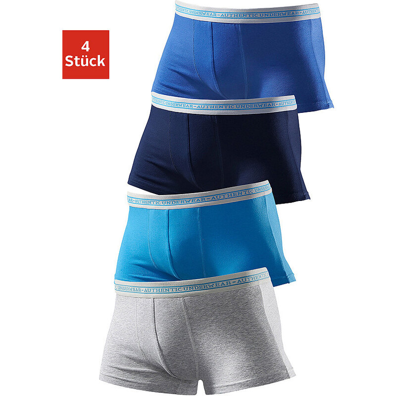 Authentic Underwear Baumwoll-Boxer (4 Stück) coole Boxer in tollen Farbpackungen Authentic Underwear Le Jogger Farb-Set 3,4,5,6,7,8,9