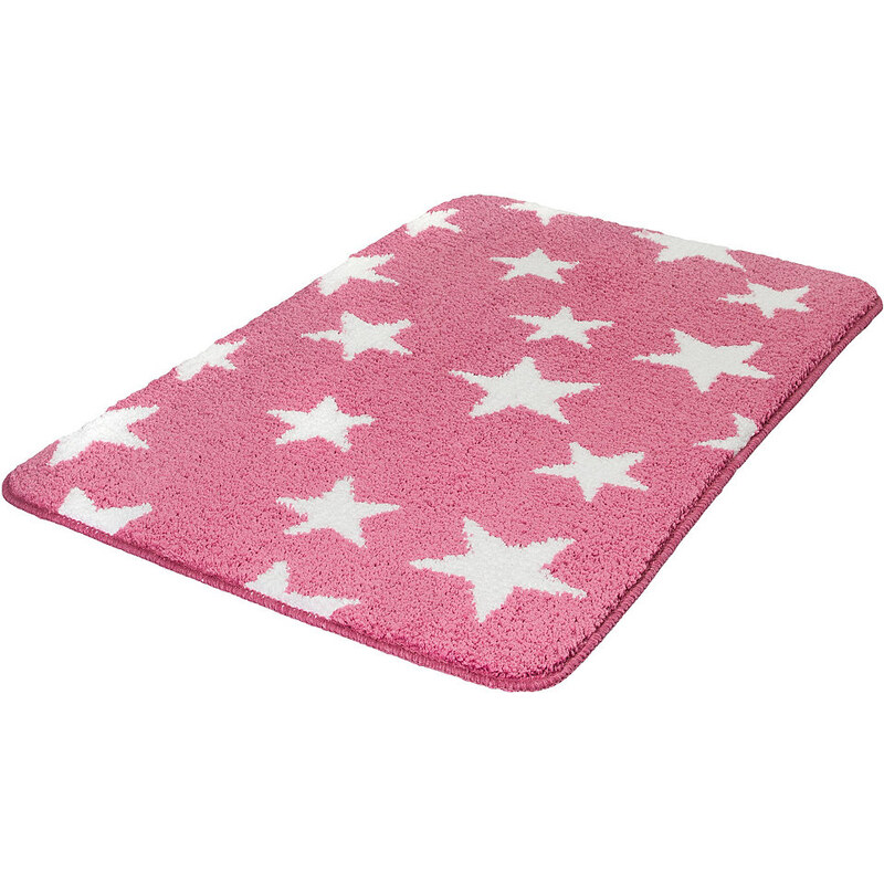 MEUSCH Badematte Stars Höhe 15 mm rutschhemmender Rücken rosa 1 (60 x 60 cm ),3 (60 x 90 cm),4 (70 x 120 cm)