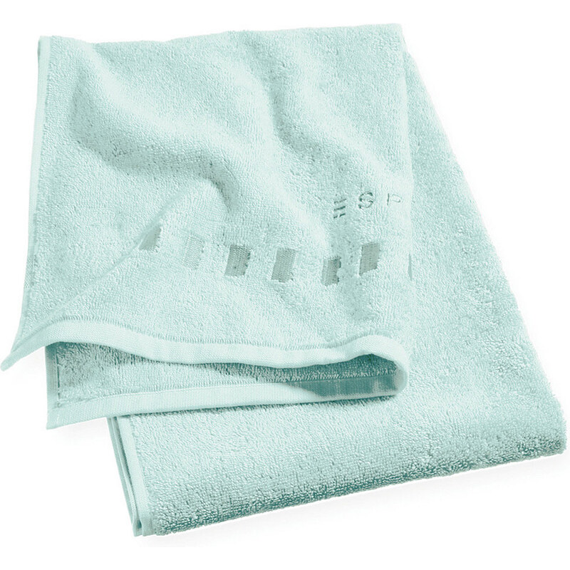Esprit Home Handtücher Solid mit Bordüre aus Rechtecken grün 2x 50x100 cm