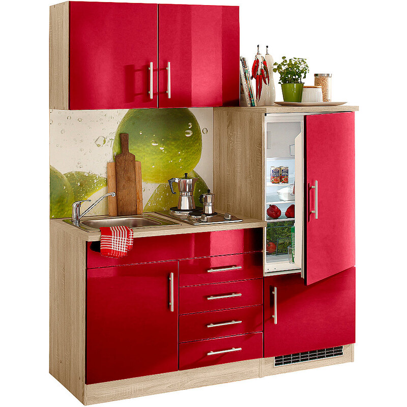 Single-Küche Toledo Breite 160 cm Baur rot