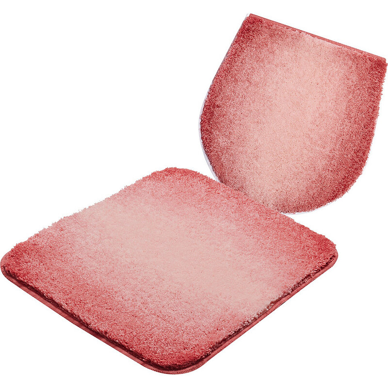 GRUND Badematte Hänge WC-Set Grund Moon Höhe 22 mm rutschhemmender Rücken rosa 10 (2-tlg Hänge-WC-Set)