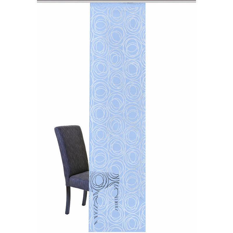 Schiebegardine WILMINGTON mit Klettband (1 Stück ohne Zubehör) HOME WOHNIDEEN blau 1 (H/B: 245/60 m)