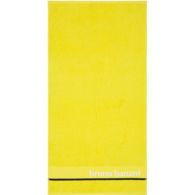 Badetuch Eric mit Logostickerei Bruno Banani gelb 1x 70x140 cm