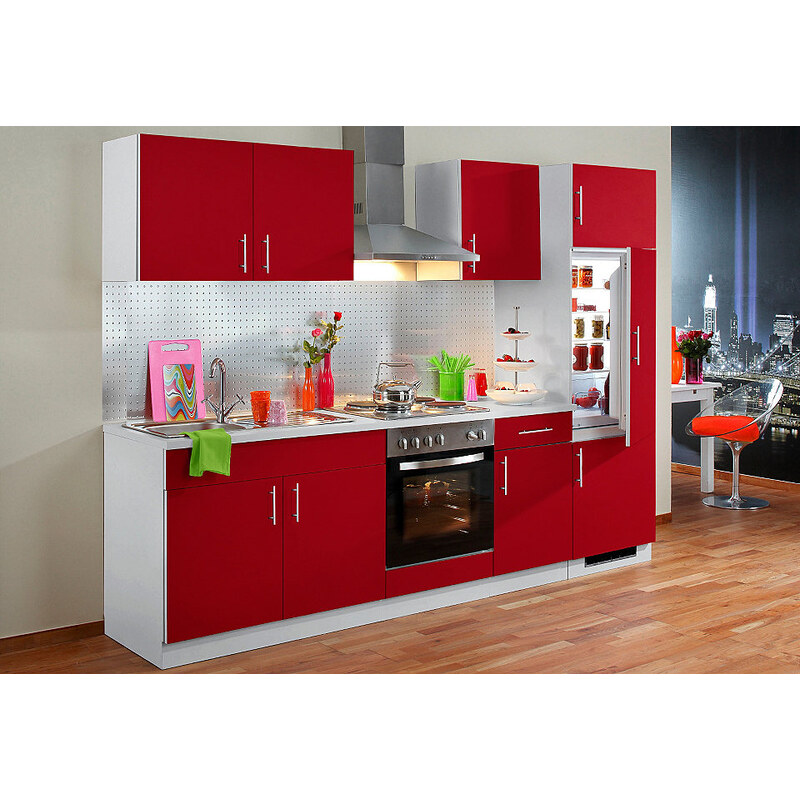 Küchenzeile Kiel Breite 270 cm Baur rot