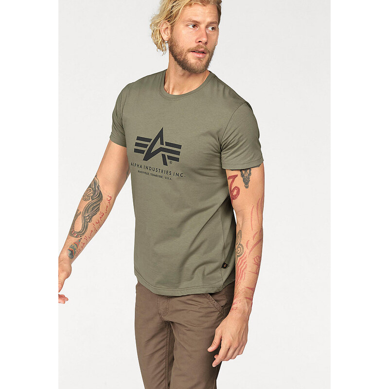 T-Shirt Basic T-Shirt Alpha Industries grün L (50),M (48),S (46),XL (52),XXL (54),XXXL (56)