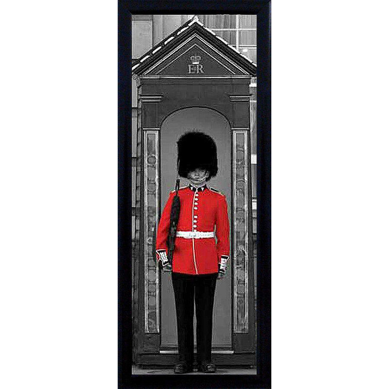 PREMIUM PICTURE Schattenfugenbild Wache am Buckingham Palace 30/90 cm grau