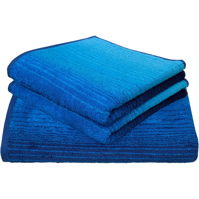 Dyckhoff Handtuch Set Colori mit Farbverlauf blau
