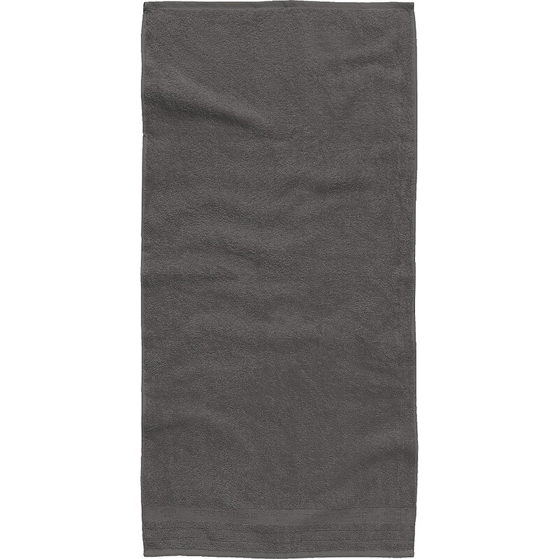 Handtücher Uni mit Logo in Bordüre Tom Tailor grau 2x 50x100 cm