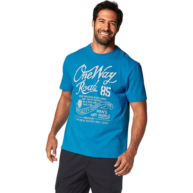 MAN'S WORLD Man s World T-Shirt blau L (52/54),M (48/50),S (44/46),XL (56/58),XXL (60/62)