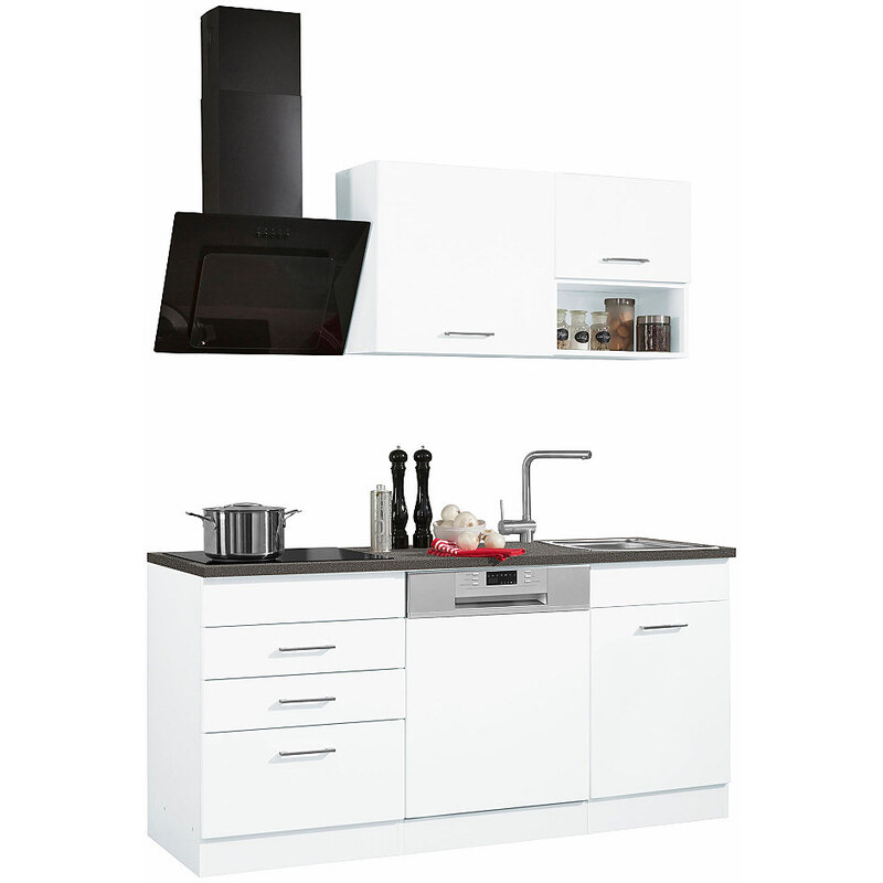 Küchenzeile mit E-Geräten Haiti Breite 170 cm HELD MÖBEL weiß