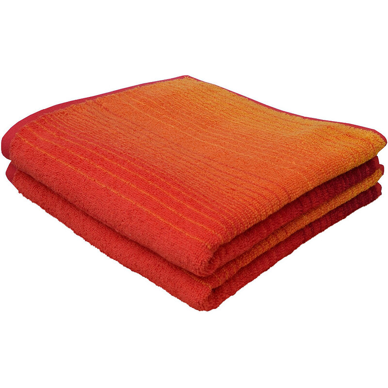 Dyckhoff Handtücher Colori mit Farbverlauf rot 2x 50x100 cm