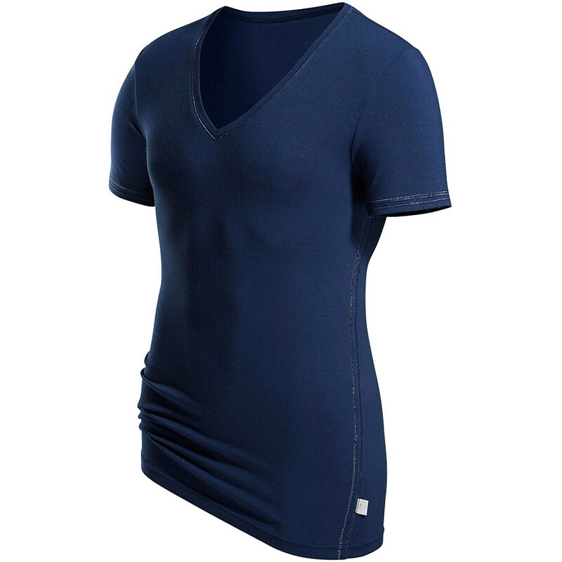 RED LABEL Bodywear V-Shirt Markenwäsche in perfekter Passform glänzende Ziernähte S.OLIVER RED LABEL blau L(6),M(5),S(4)