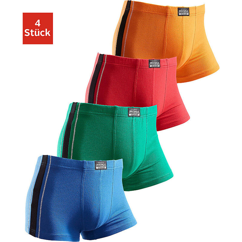 Authentic Underwear Boxer (4 Stück) mit kontrastfarbenen Streifen Authentic Underwear Le Jogger Farb-Set 3,4,5,6,7,8,9