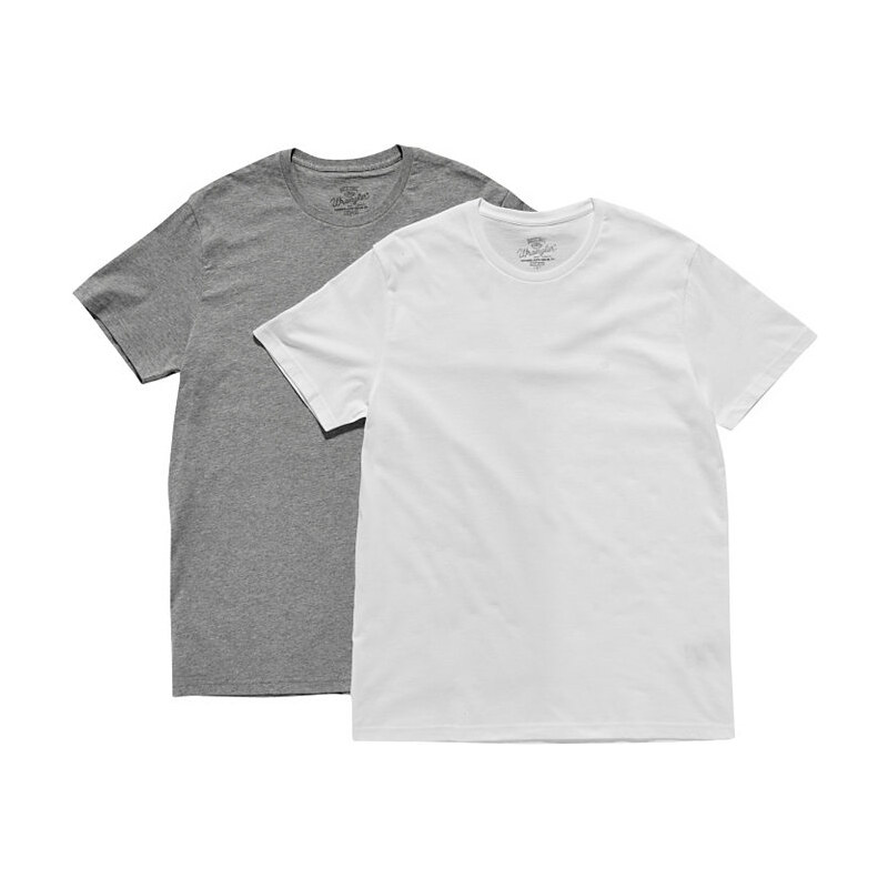 T-Shirt 2 PACK T MID GREY MEL Wrangler grau S,XL