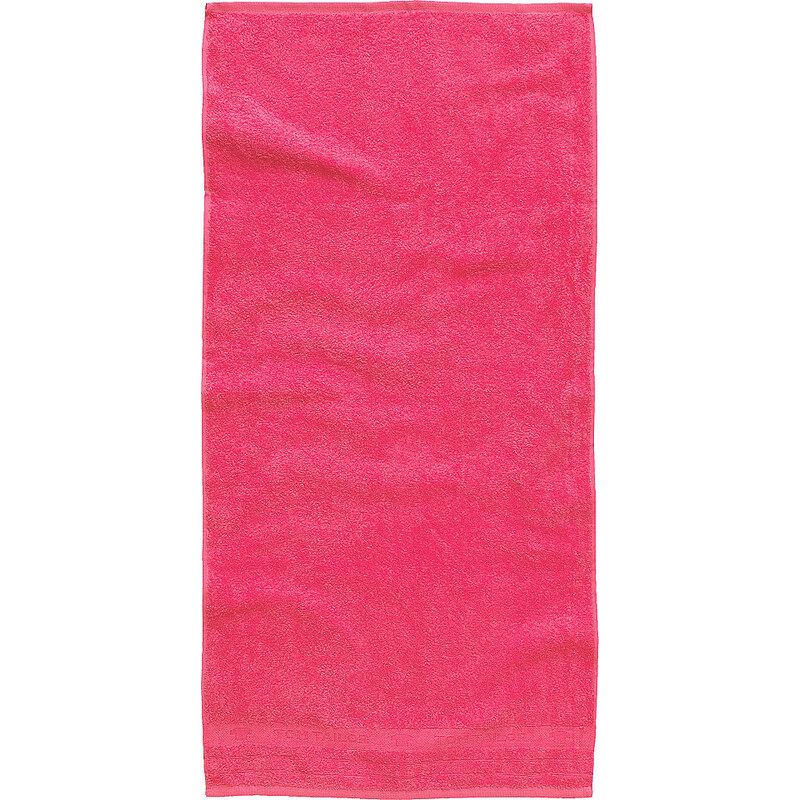 Badetuch Uni mit Logodruck Tom Tailor rosa 1x 70x140 cm