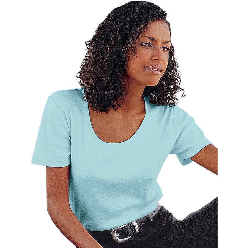 Damen Collection L. Kurzarm-Shirt aus atmungsaktiver hautsympathischer Qualität COLLECTION L. blau 36,38,40,42,44,46,48,50,52,54