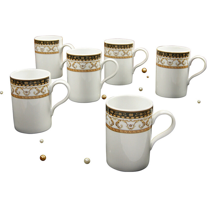 Kaffeebecher Porzellan Majestosa (6 Stück) CreaTable weiß