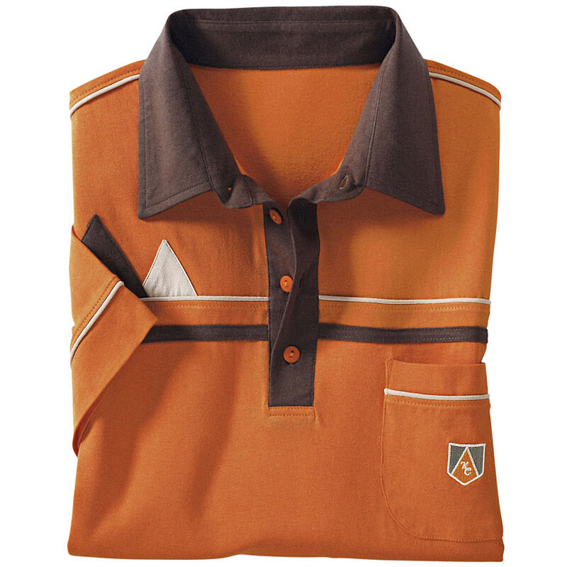 Classic Poloshirt mit dekorativer Stickerei CLASSIC orange 44/46,48/50,52/54,56/58,60/62