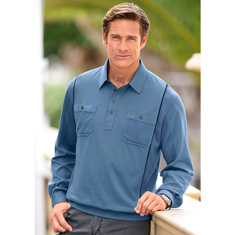 Poloshirt aus glattem Single-Jersey HAJO blau 44/46,48/50,52/54,56/58