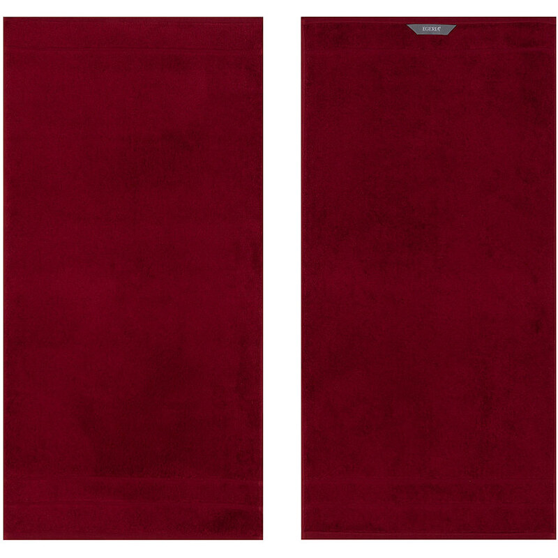 Handtücher Prestige in Uni mit Bordüre Egeria rot 2x 50x100 cm
