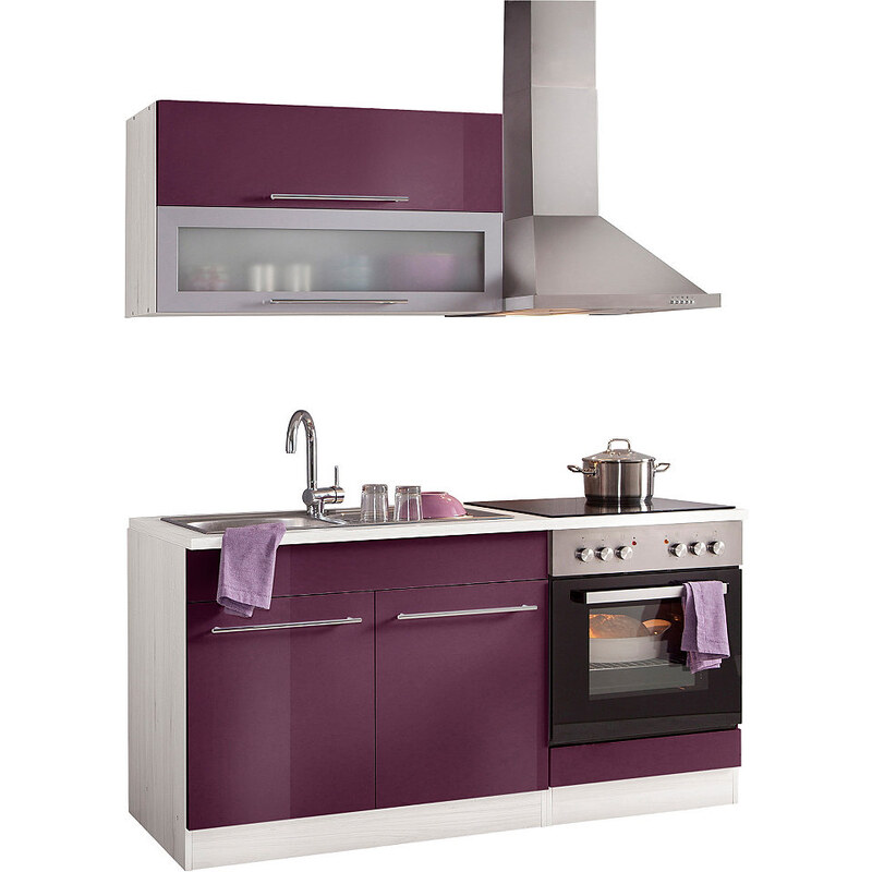 Küchenzeile Avignon mit E-Geräten Breite 160 cm HELD MÖBEL lila