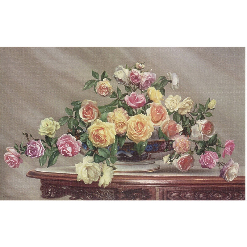 HOME AFFAIRE Wandbild Bouquet of roses 80/50 cm gelb