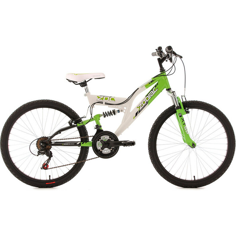 Jugend-Mountainbike Fully 24 Zoll 18-Gang-Kettenschaltung Zodiac KS CYCLING grün RH 38 cm