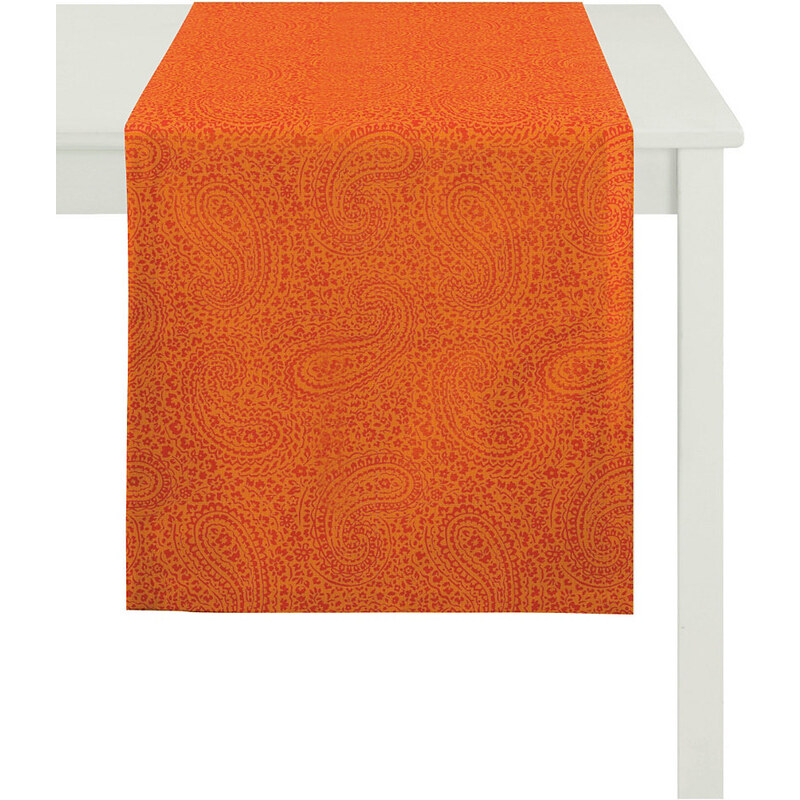 Tischdecke 7907 Uni Paisley APELT orange 1 (85x85 cm),2 (100x100 cm),3 (150x250 cm)