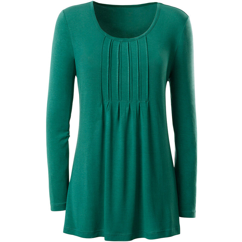 Damen Longshirt mit Rundhals-Ausschnitt Ambria grün 38,40,44,46,48