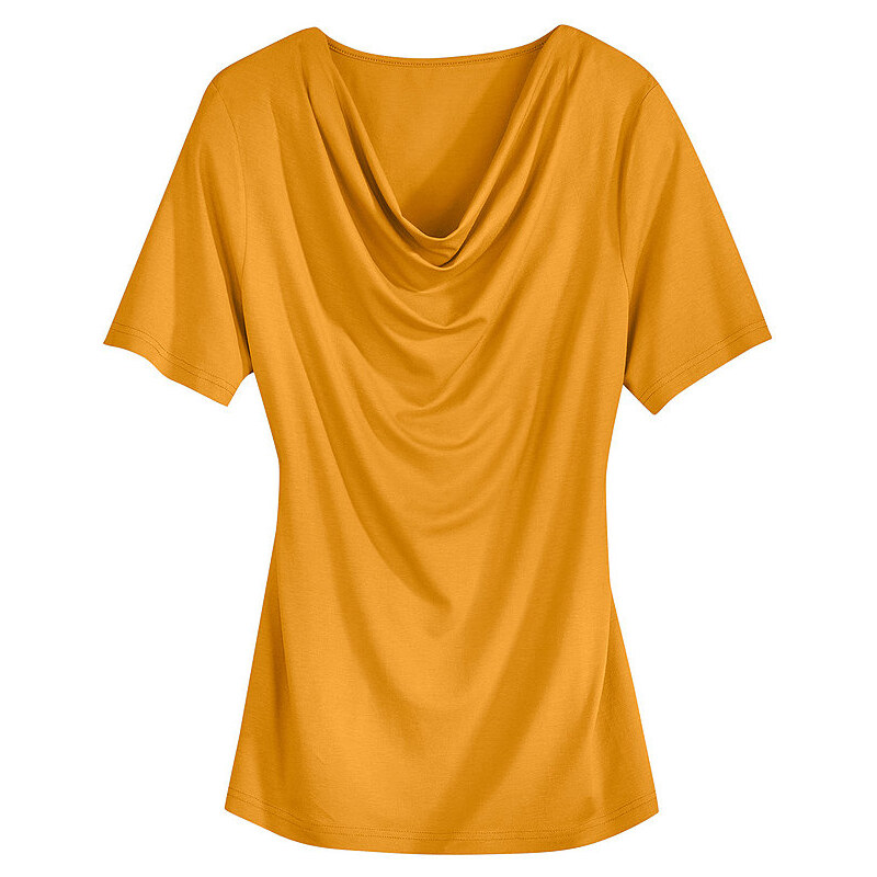Damen Classic Inspirationen Shirt mit reizvollem Wasserfall-Ausschnitt CLASSIC INSPIRATIONEN gelb 36,38,40,42,44,46,48,50,52,54