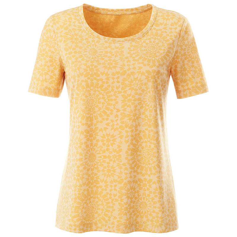 Ambria Damen Shirt mit Rundhals-Ausschnitt gelb 36,38,40,42,44,46,48,50,52