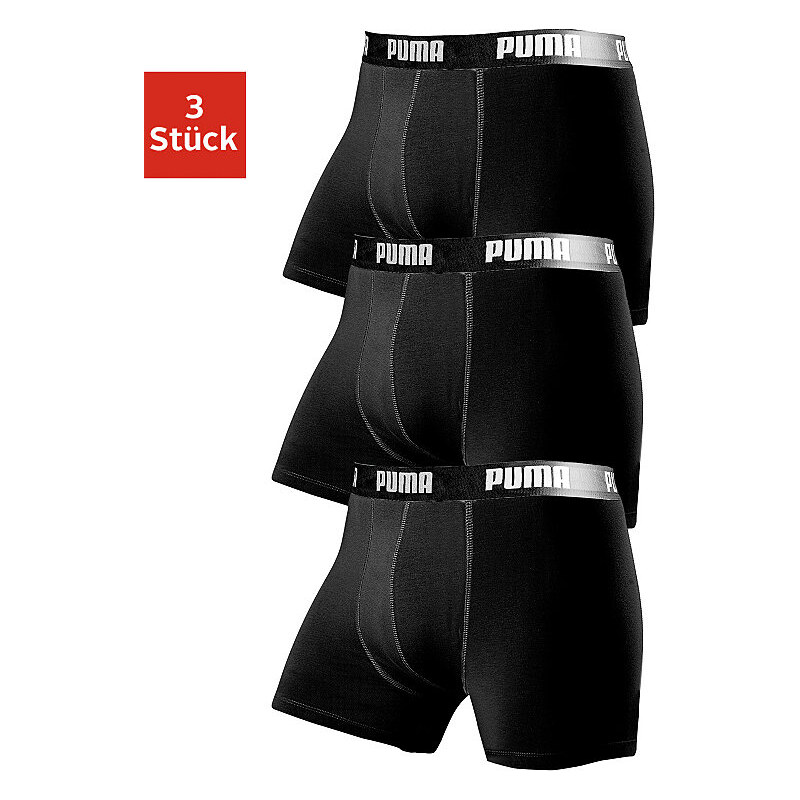 Puma Boxer (3 Stück) sportliche Retro Pants schwarz L(6),M(5),S(4),XL(7)
