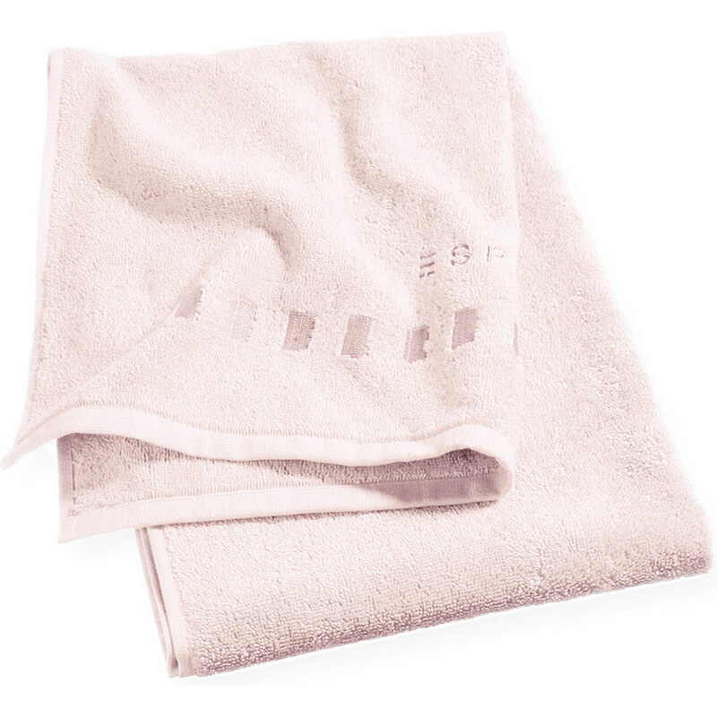 Handtücher Solid mit Bordüre aus Rechtecken Esprit Home rosa 2x 50x100 cm