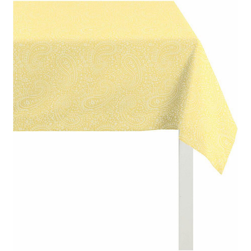 APELT Tischdecke 7907 Uni Paisley gelb 1 (85x85 cm),2 (100x100 cm),3 (150x250 cm)