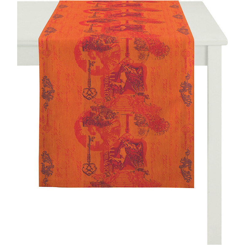 APELT Tischläufer 7910 Klassik orange 48x140 cm