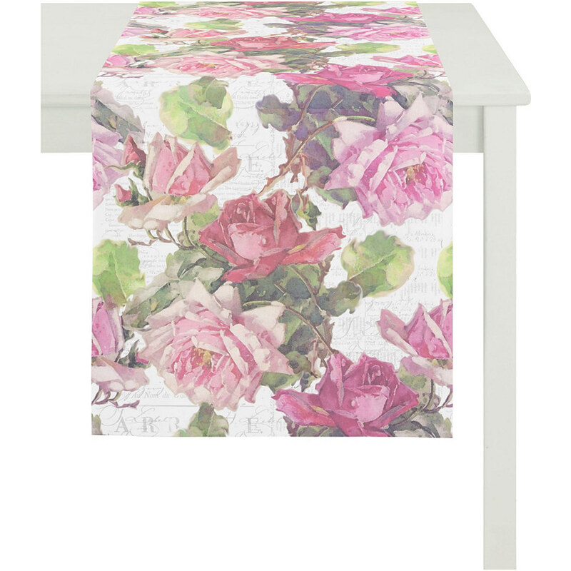 Tischläufer 3039 Rosen APELT rosa 48x140 cm