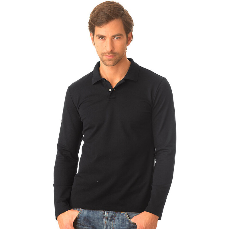 TRIGEMA TRIGEMA Langarm Polo-Shirt Slim Fit schwarz L,M,S,XL,XXL